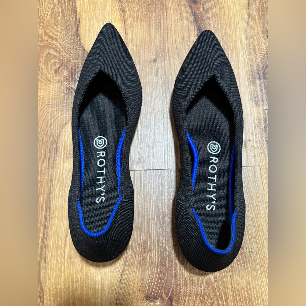 Rothy's Black Pointed Toe Flats